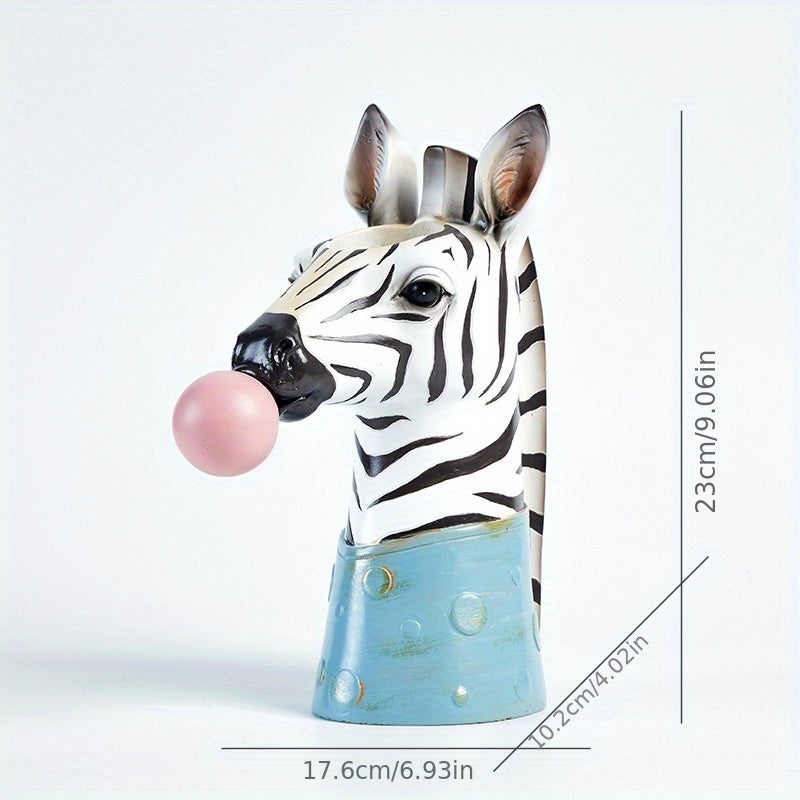 Vase Créatif Zèbre/Girafe Soufflant des Bulles