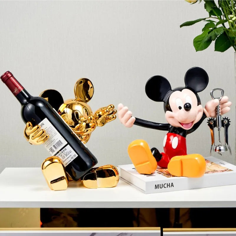 Sculpture d'Ouvre-Bouteille de Casier à Vin Mickey Mouse