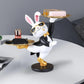 Statue Porte-Plateau - Serveur Rigolo en Forme de Lapin