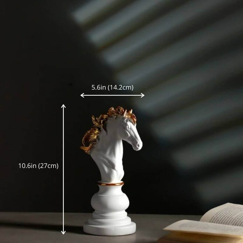 Sculptures d'Échecs de Luxe avec Finition Dorée