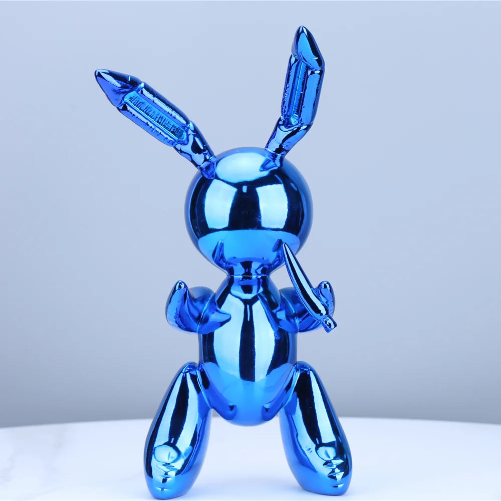 Sculpture Lapin Ballon en Inox