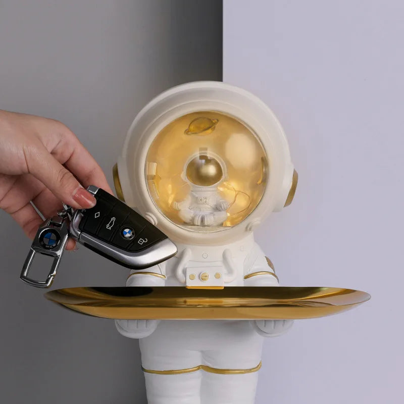 Support de Lampe de Table - Mini Sculpture d'Astronaute Étoile