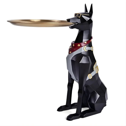 Sculpture de Doberman Pinscher - Plateau Cool