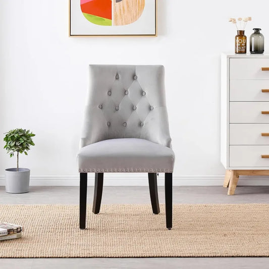 Chaise Capitonnée en Velours | Classique & Design