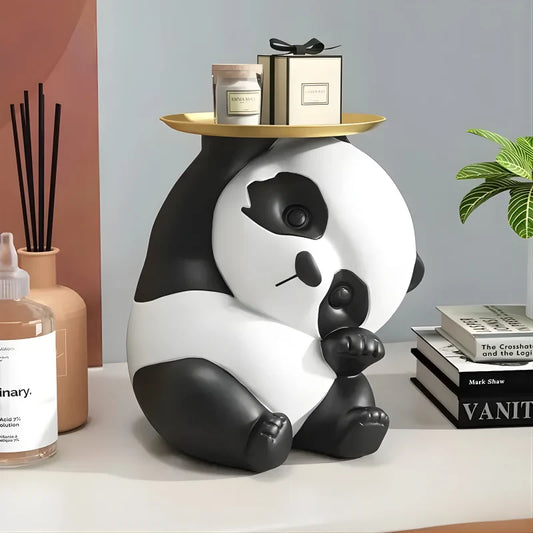 Mini Sculpture Porte-Plateau Panda Mignon