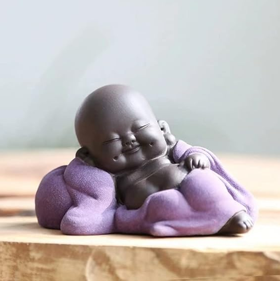 Statue de Bébé Bouddha en Céramique - Petite Figurine de Moine