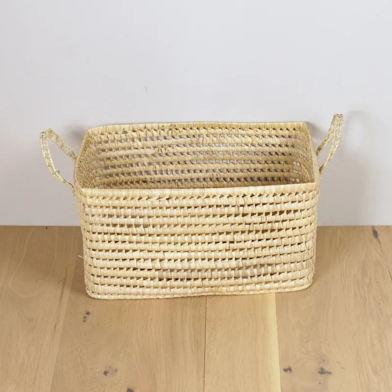 Panier de Rangement en Feuilles de Palmier 60cm