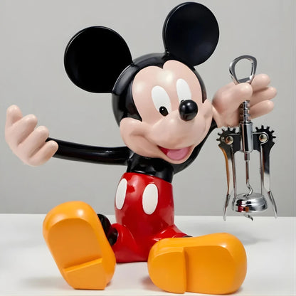 Sculpture d'Ouvre-Bouteille de Casier à Vin Mickey Mouse