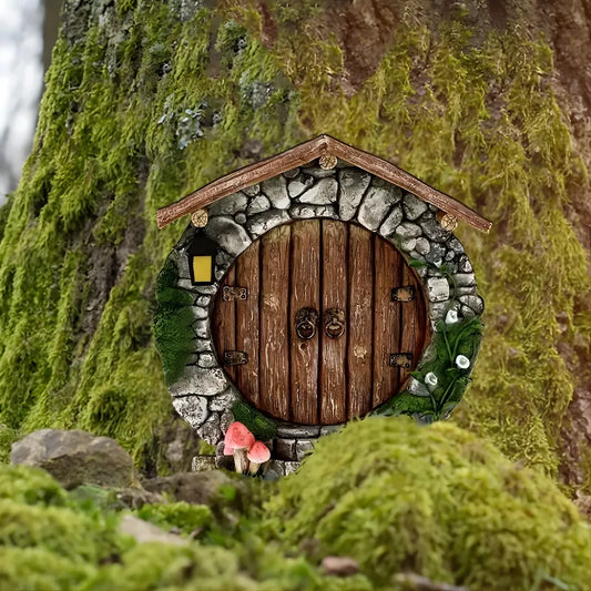 Porte Nain de Jardin Miniature pour Arbre - Décoration de Jardin