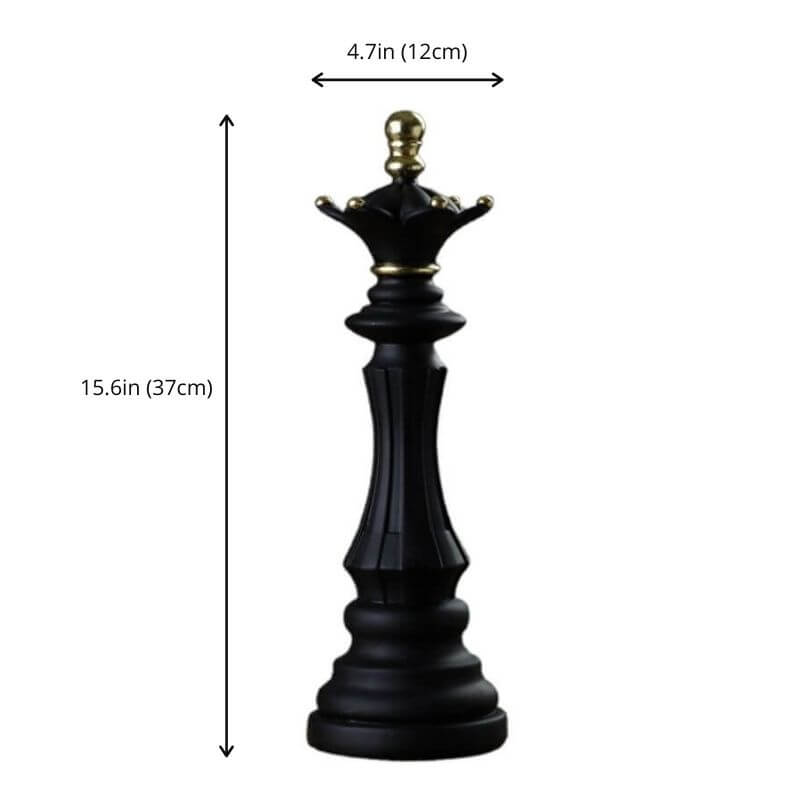 Sculptures d'Échecs de Luxe avec Finition Dorée