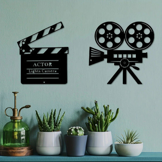 Décoration Murale en Métal - Vidéographie de Style Cinéma