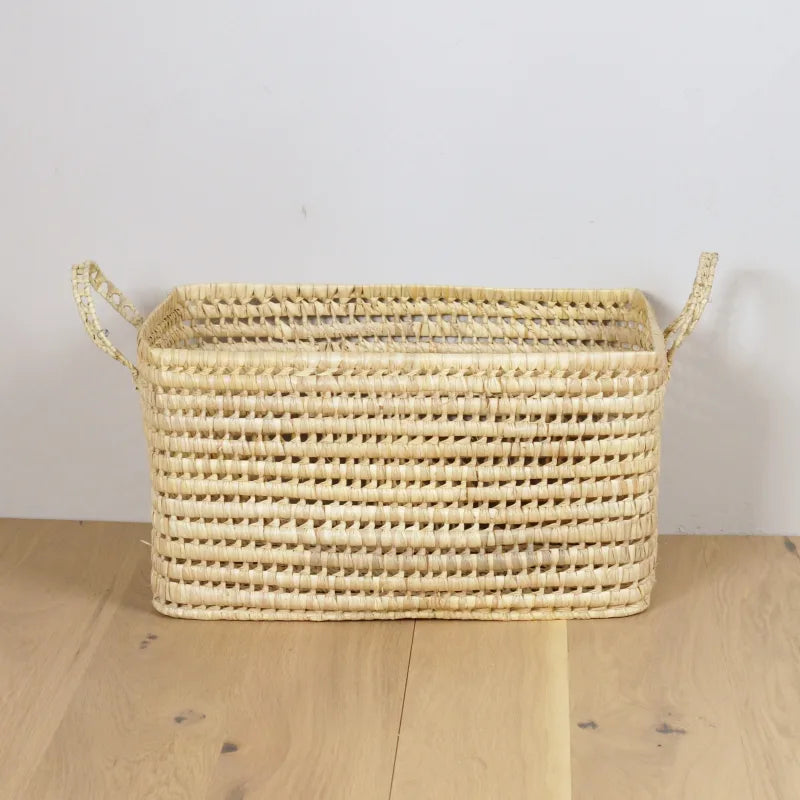 Panier de Rangement en Feuilles de Palmier 60cm