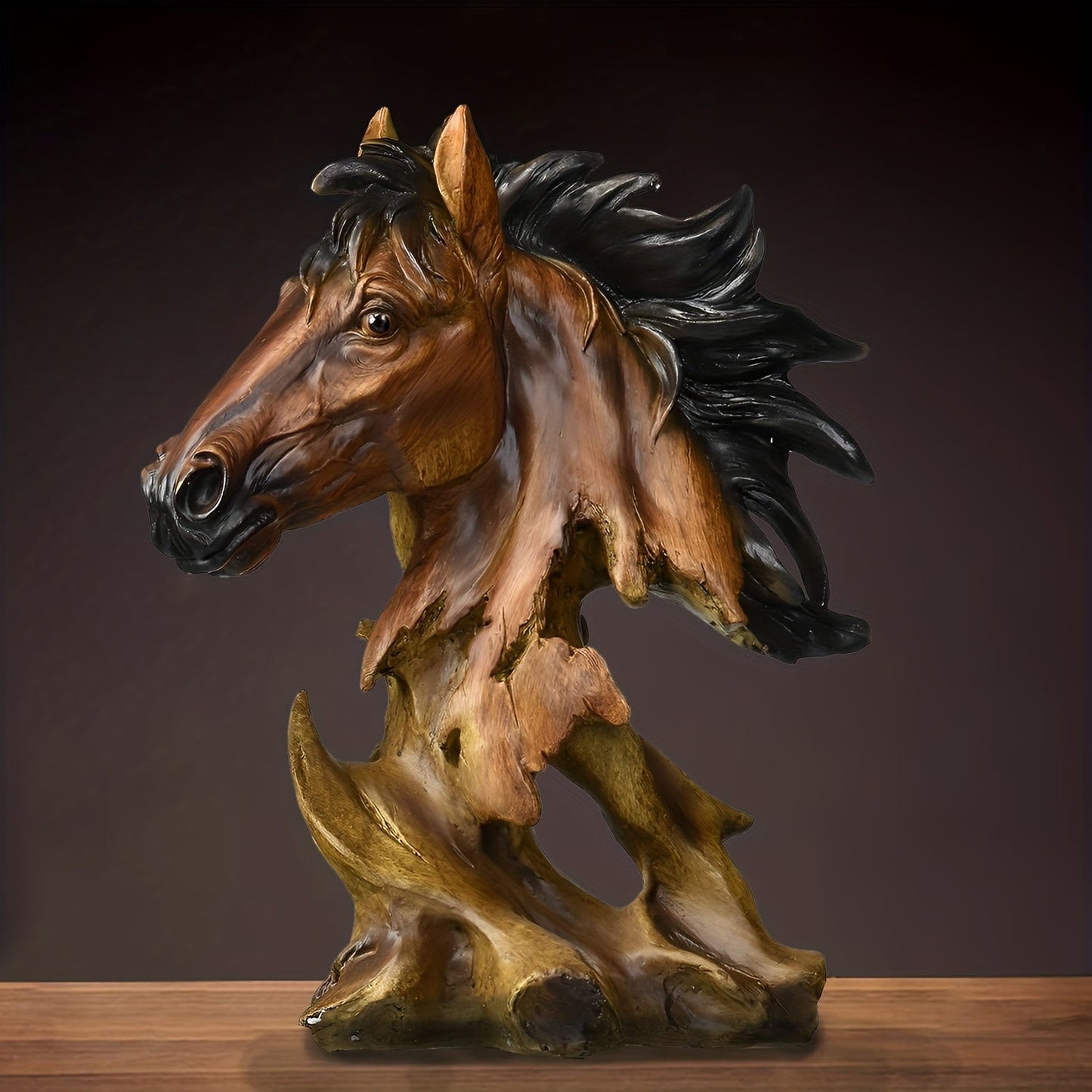 Sculpture Tête de Cheval Fabriquée à la Main