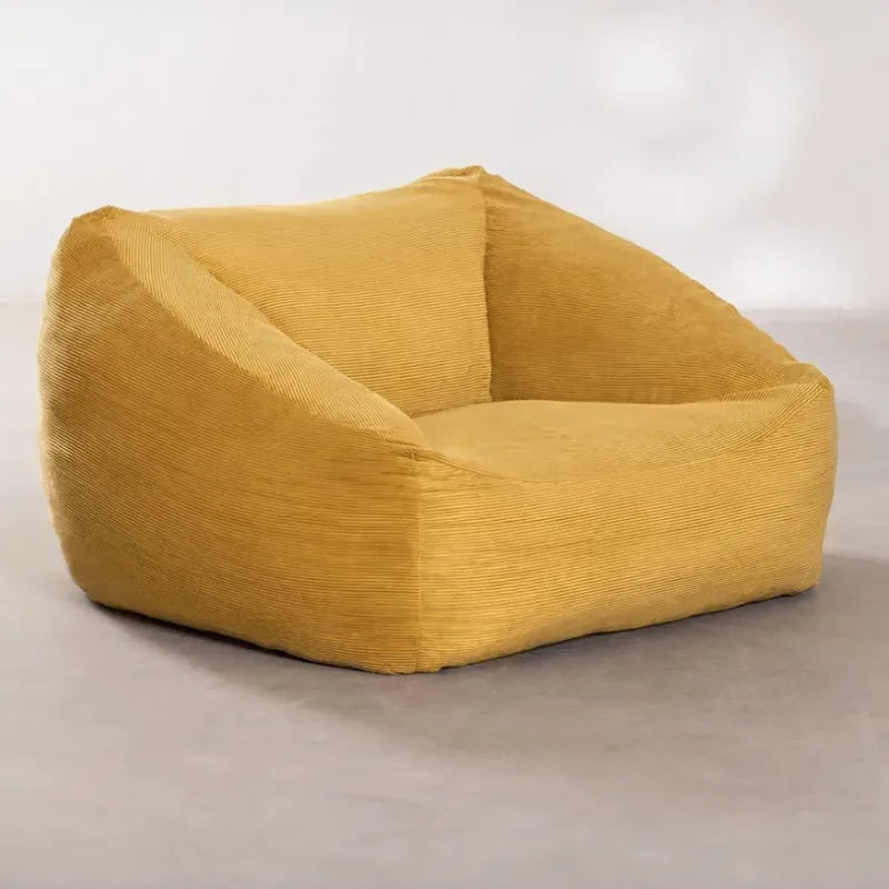 Fauteuil Pouf en Velours Côtelé (110 cm)