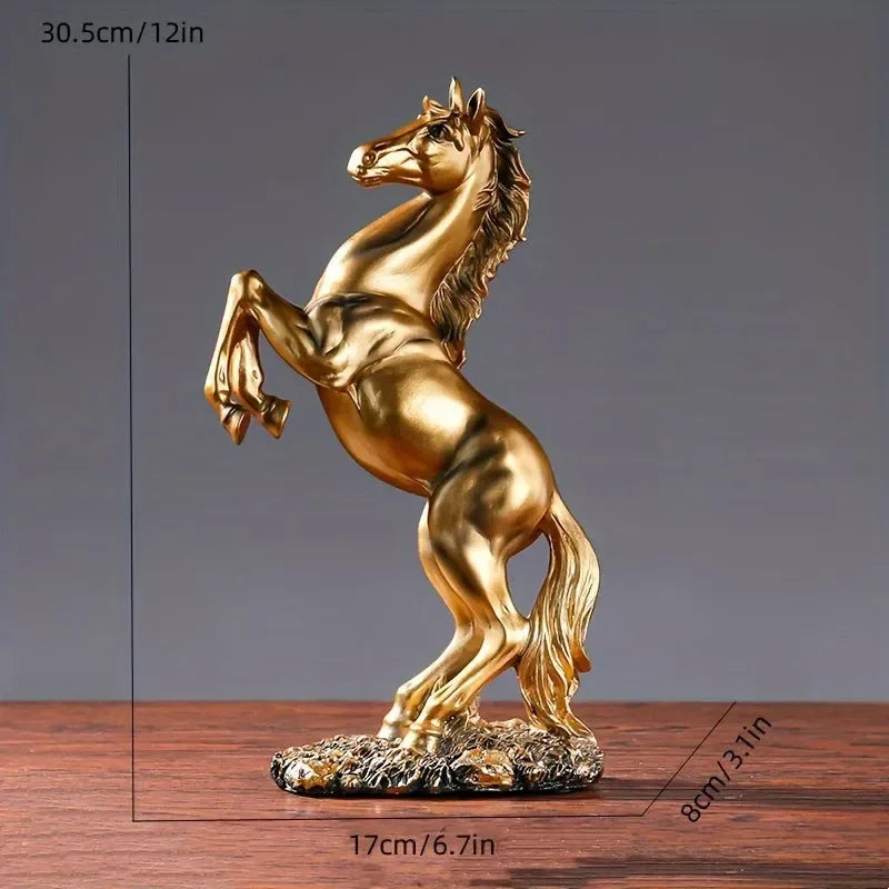 Sculpture de Cheval Montante de Luxe