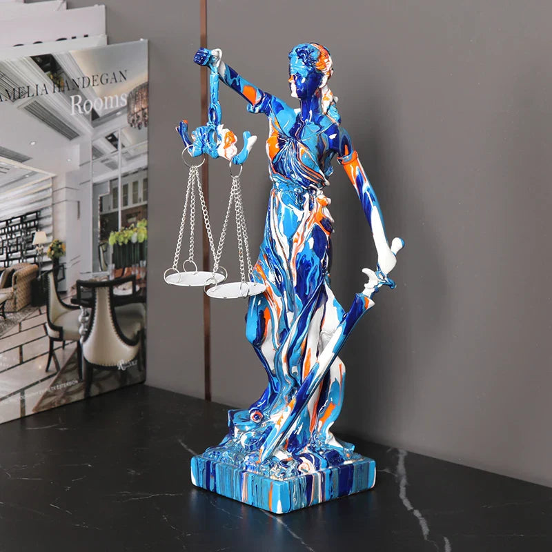 Sculpture Graffiti Artisanale Droit et Justice