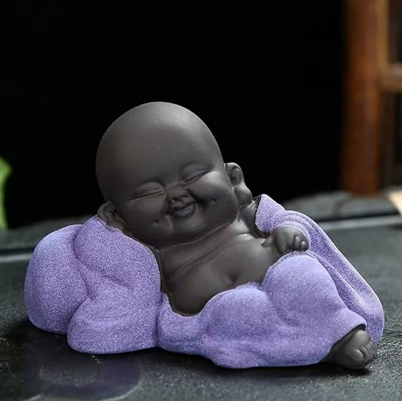 Statue de Bébé Bouddha en Céramique - Petite Figurine de Moine