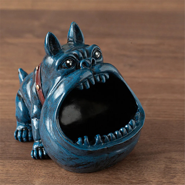 Porte-Objet - Sculpture Angry Bulldog avec Cendrier