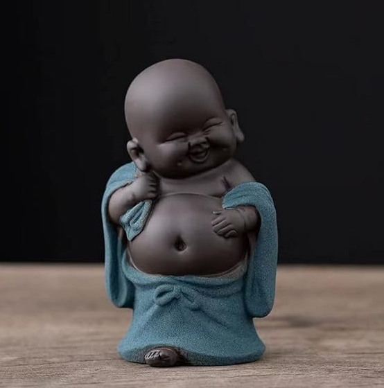 Statue de Bébé Bouddha en Céramique - Petite Figurine de Moine