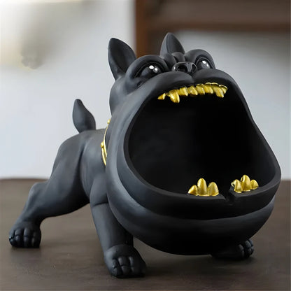 Porte-Objet - Sculpture Angry Bulldog avec Cendrier