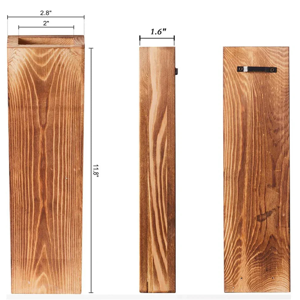 Vases Suspendus en Bois - Décoration Murale de Poche