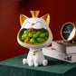 Statue de Rangement Nordic Lucky Cat avec Couronne