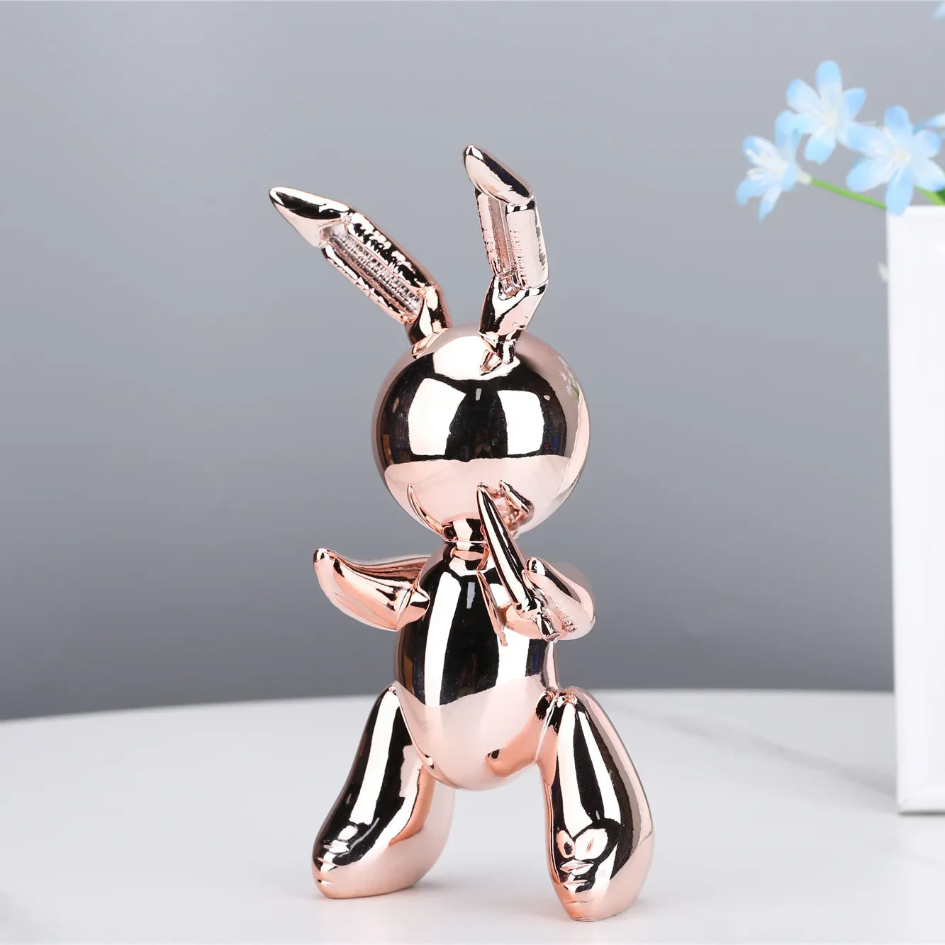 Sculpture Lapin Ballon en Inox