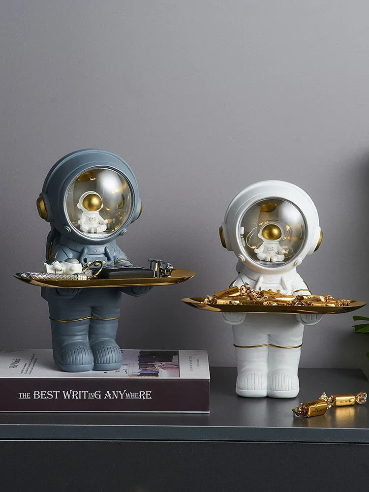 Support de Lampe de Table - Mini Sculpture d'Astronaute Étoile