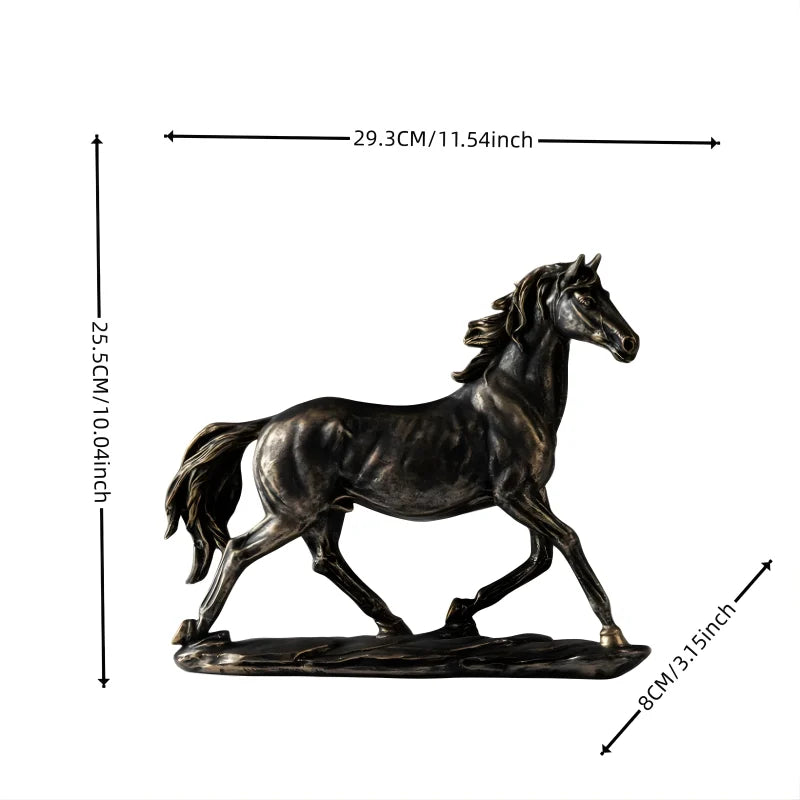 Sculpture de Cheval de Course de Luxe en Fer