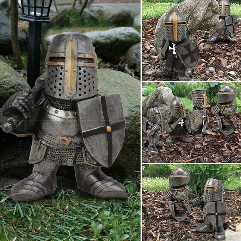 Ensemble de Figurines de Nains de Jardin Chevaliers - Décoration de Jardin