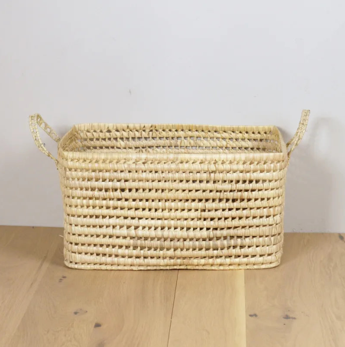 Panier de Rangement en Feuilles de Palmier 60cm