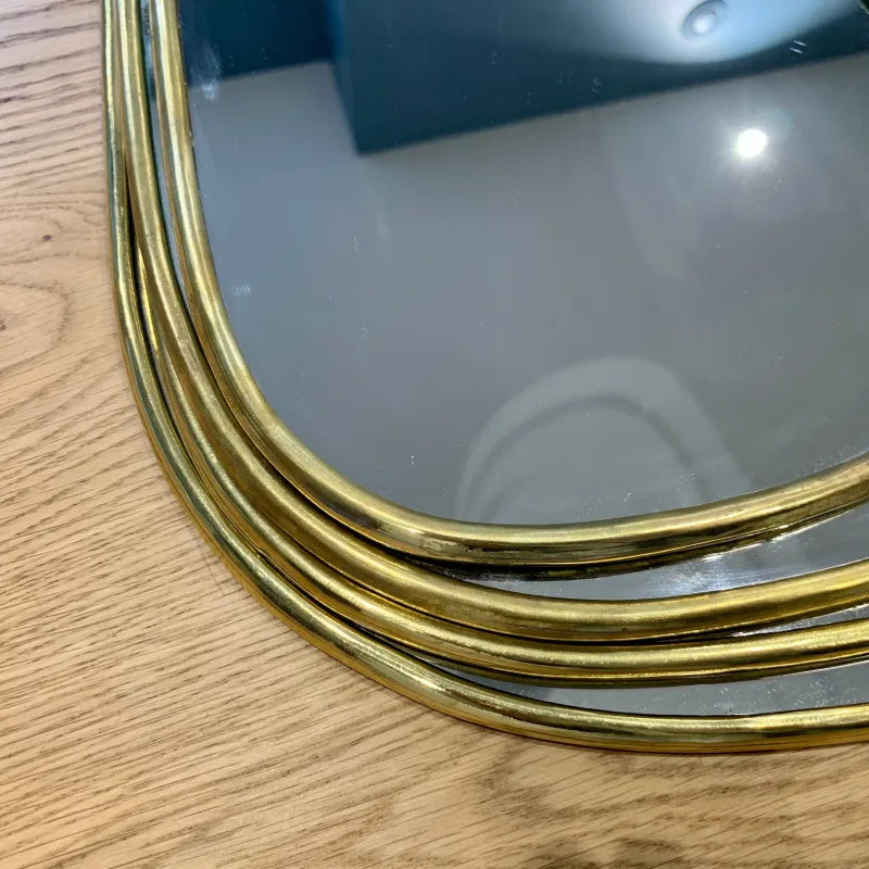 Miroir en Laiton Doré - Oval