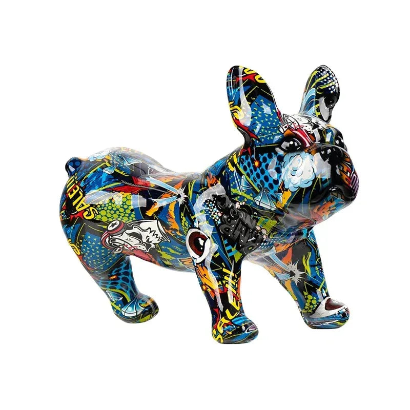 Bouledogue Français Graffiti - Sculpture Amusante