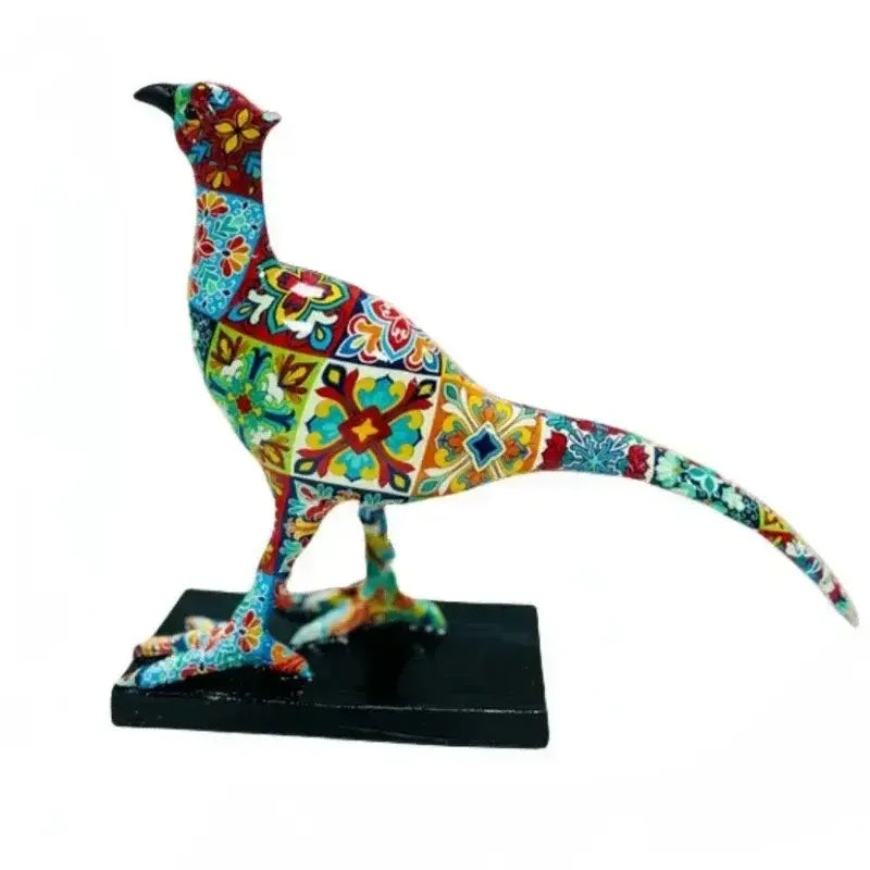 Sculpture d'Oiseau d'Art Coloré et Créatif