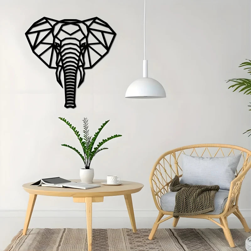 Décoration Murale Têtes d'Animaux Africains en Métal