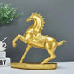 Sculpture Luxueuse de Cheval en Or