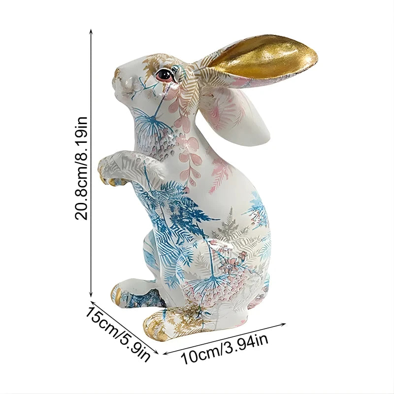 Sculpture de Lapin de Pâques - Faite à la Main et Tendance