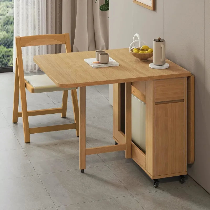 Ensemble Table Pliable avec 4 chaises pour Cuisine