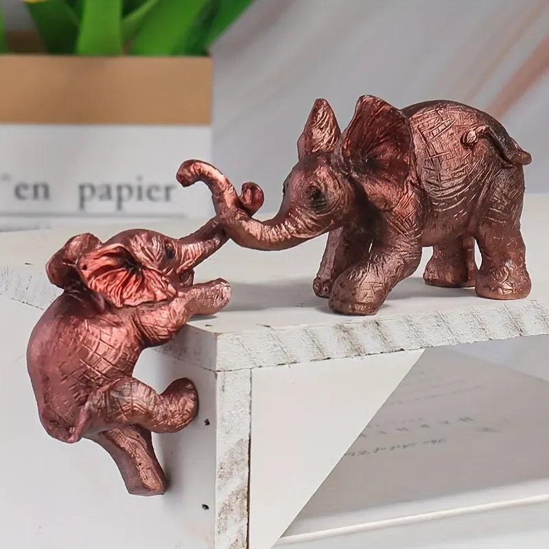 Sculpture d'Éléphant Créative - Meilleurs Amis