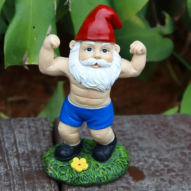 Nains de Jardin Drôles de Bodybuilders - Décoration de Jardin