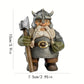 Statue de Nain de Jardin Guerrier Viking