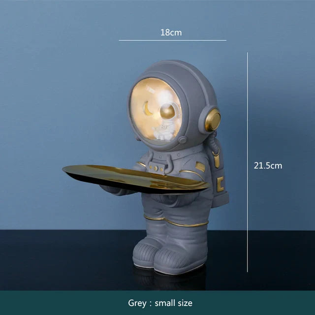 Support de Lampe de Table - Mini Sculpture d'Astronaute Étoile