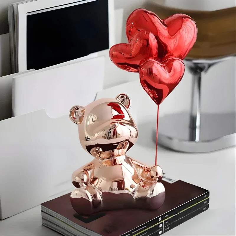 Sculpture d'Ours d'Amour d'Anniversaire