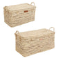 Lot de 2 Malles de Rangement en Feuilles de Palmier