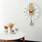 Horloge Murale Moderne Mute Swing - Bois Massif