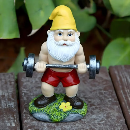 Nains de Jardin Drôles de Bodybuilders - Décoration de Jardin