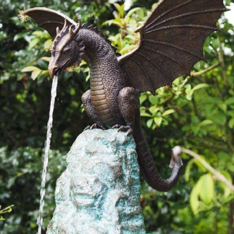 Fontaine Fardienne Éternelle en Métal Dragon