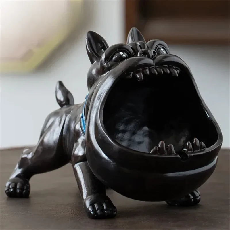 Porte-Objet - Sculpture Angry Bulldog avec Cendrier