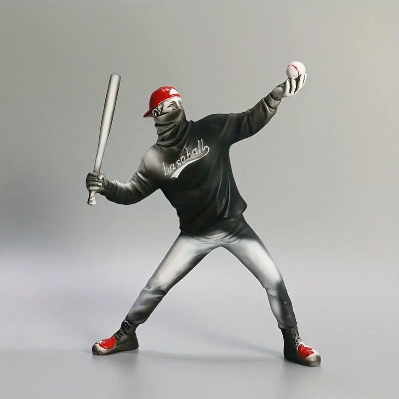 Sculpture Moderne de Garçon de Baseball