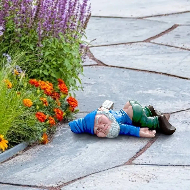 Figurine de Nain de Jardin Ivre - Décoration de Jardin